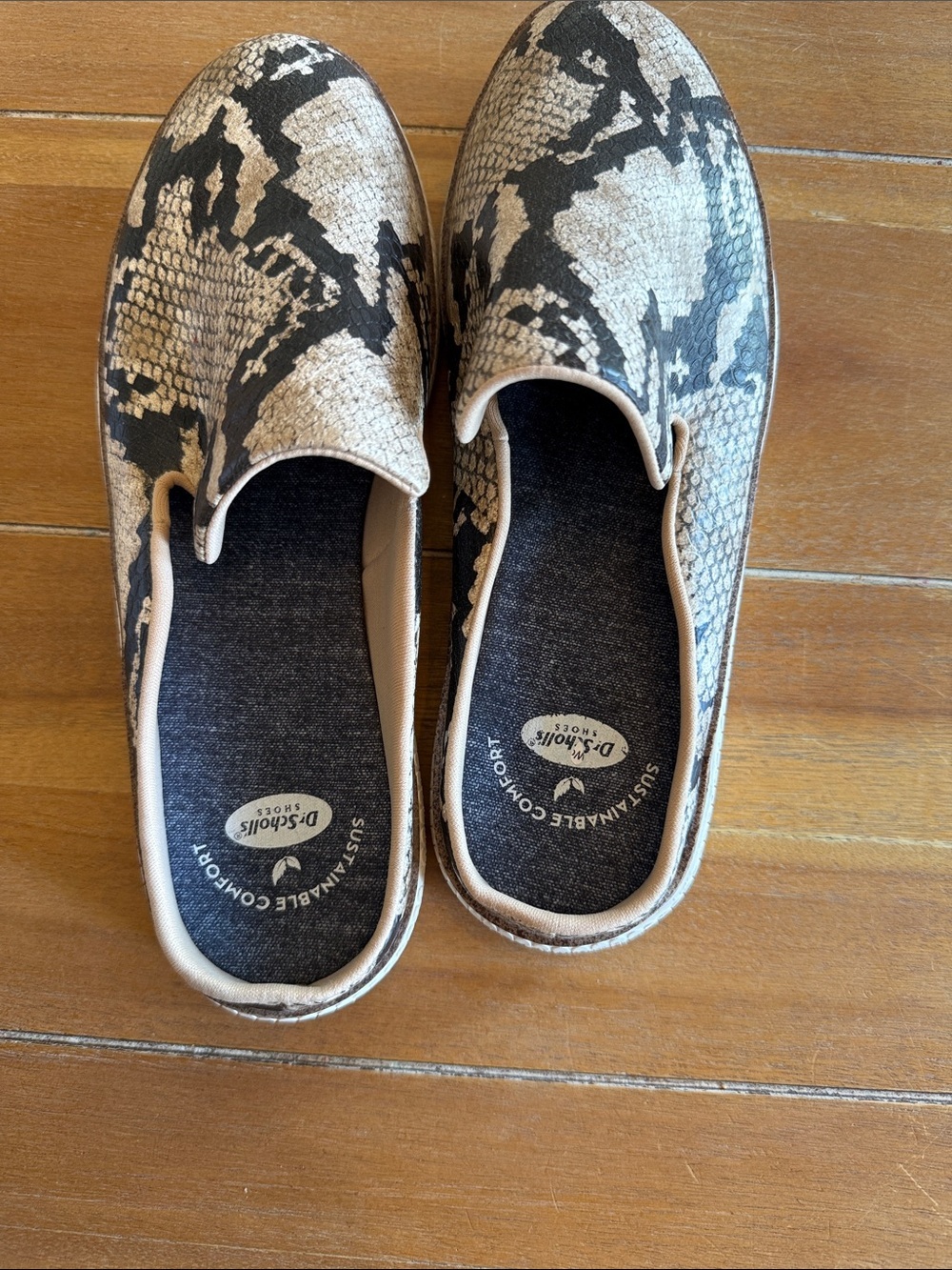 Dr. Scholl's Slip-On Snake Print Sneakers - Beige and Black - Picture 6 of 8